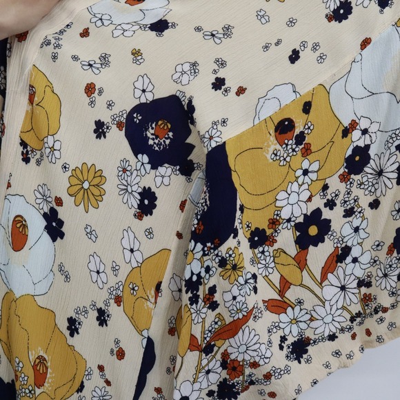 Free People Hidden Hills Maxi Robe Womens Medium Cream Boho Festival Floral - Picture 14 of 16